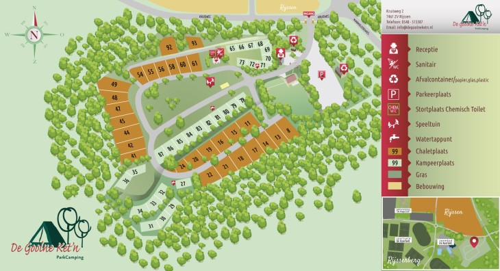 Plattegrond Park Camping De Goolne Ketn Rijssen